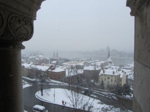 Winter view of Budapest